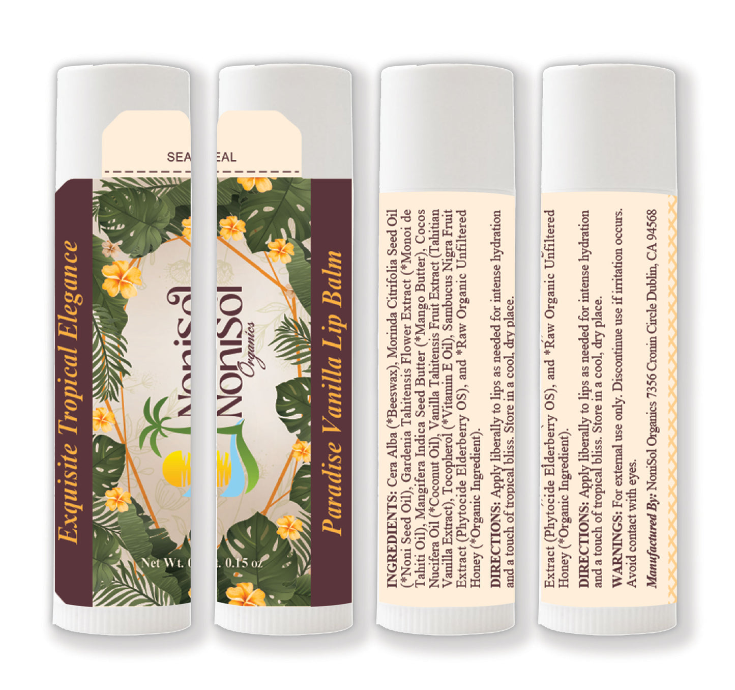 Paradise Vanilla Lip Balm (2 0.15 oz Tubes)