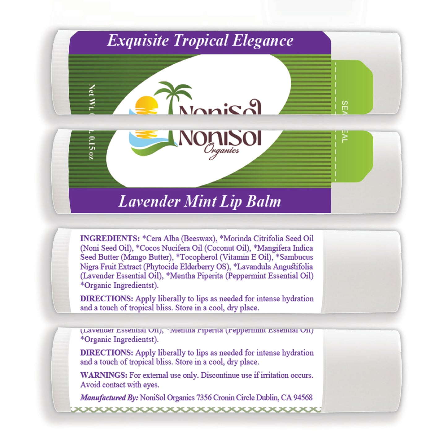 Lavender Mint Lip Balm (2 0.15 oz Tubes)