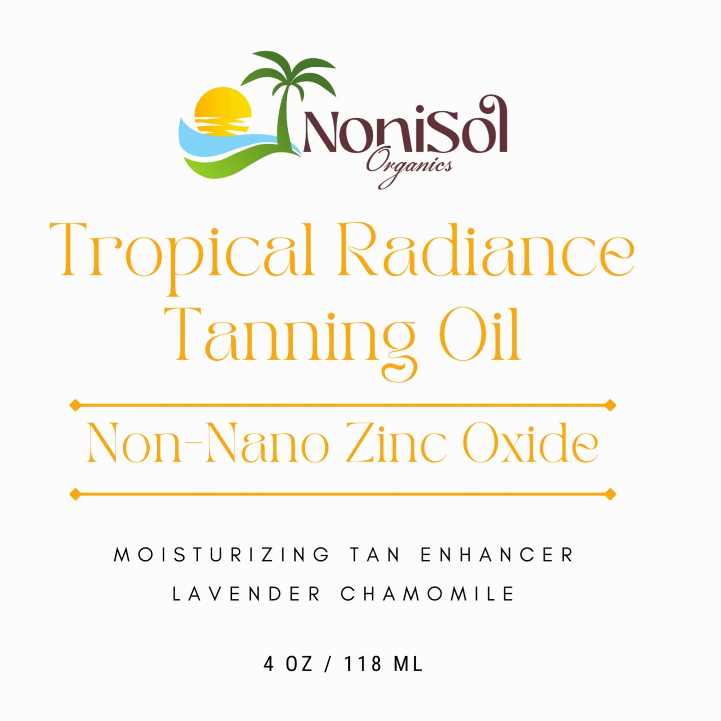 Tropical Radiance Tanning Oil Plus Zinc Oxide (4oz)