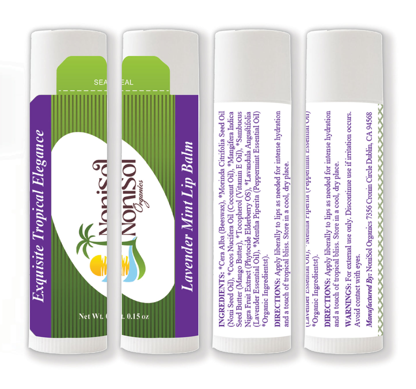 Lavender Mint Lip Balm (2 0.15 oz Tubes)