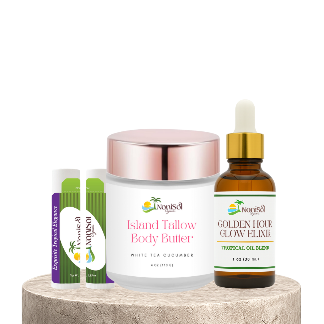 Island Glow Bundle (Cold Weather Skincare Trio for Dry, Winter Skin)